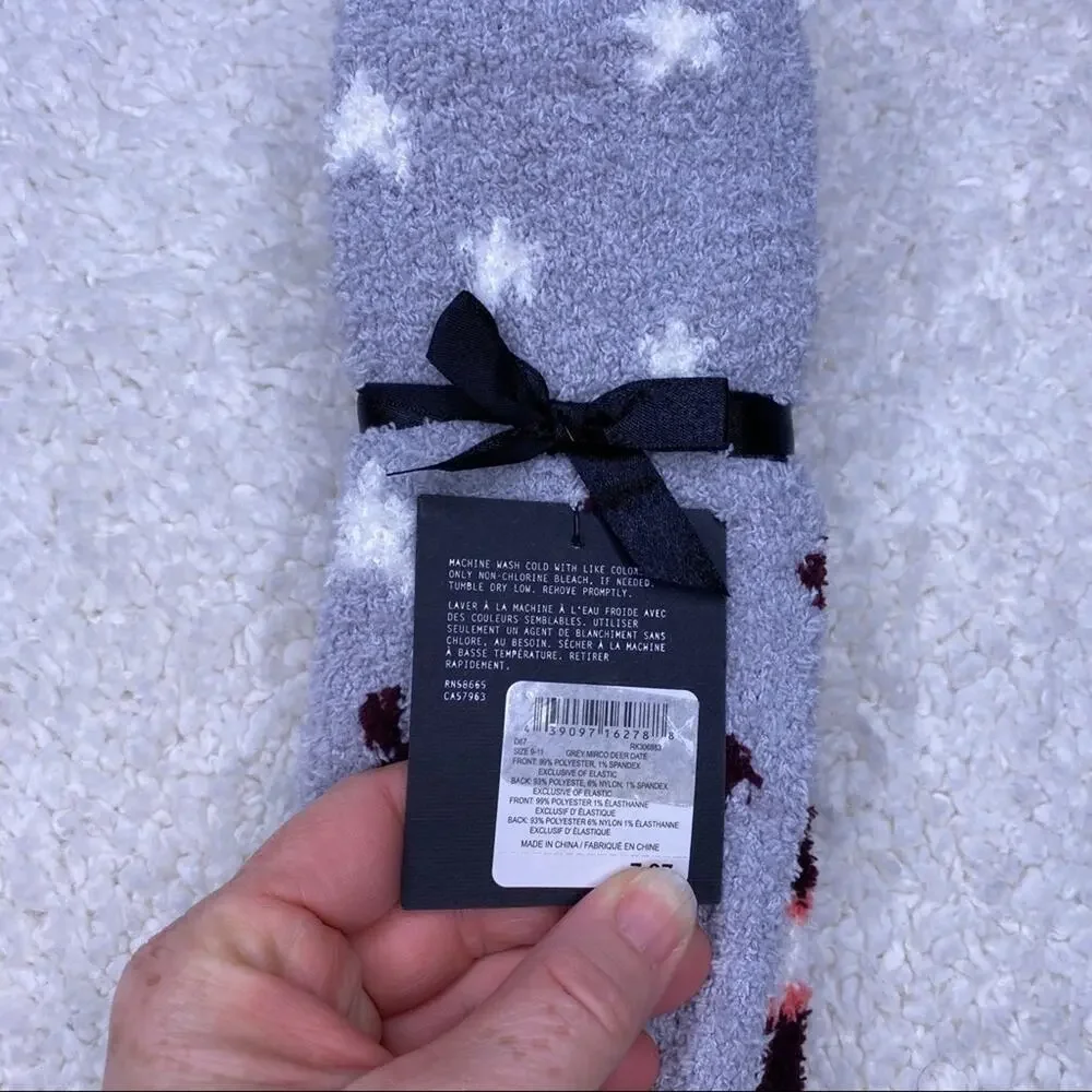 Free Press Cozy Socks Deer and Stars OS